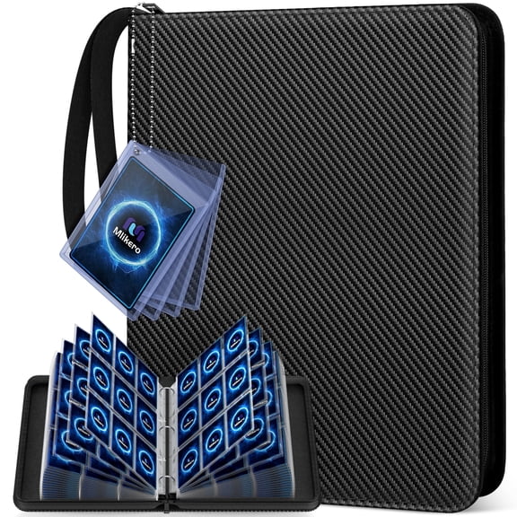 Mlikero Card Binder 9 Pocket, Trading Card Binder with Card Display Design, 720 Double-Sided Pockets Collection Binder Fit for MTG and Sports Cards