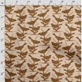 thumbnail image 3 of Soimoi Bird With Leaves Print,Cotton Cambric, Quilting Fabric Sold by The Yard 42 Inch Wide, Medium Weight Cotton Fabric, SewingSupplies, Orange, 3 of 5
