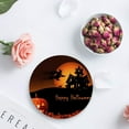 thumbnail image 4 of FMSHPON Halloween Pumpkin Set of 6 Round Coaster for Drinks, Absorbent Ceramic Stone Coasters Cup Mat with Cork Base for Home Kitchen Room Coffee Table Bar Decor, 4 of 6