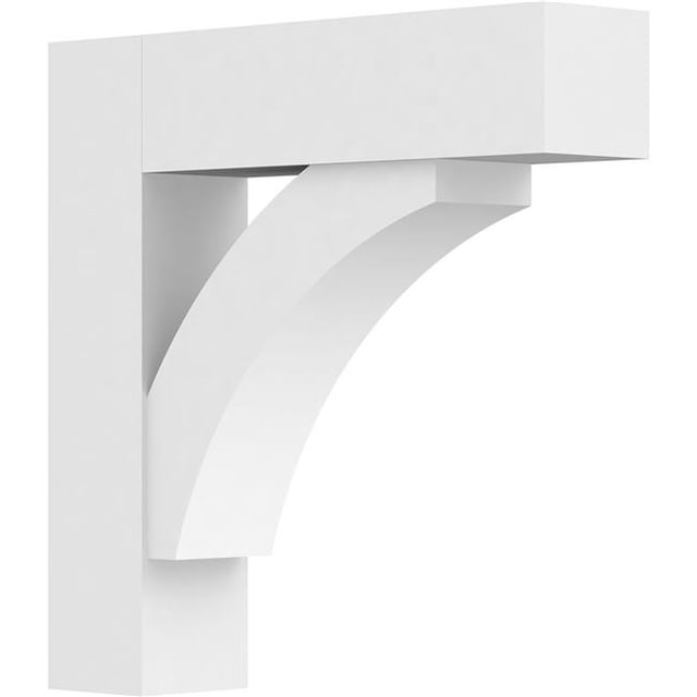 Ekena Millwork BKTP05X24X24THR05 Standard Thorton Architectural Grade PVC Bracket with Block Ends - 5 x 24 x 24 in.