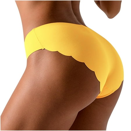 Juslio Panties for Women Low Waist Ice Silk Sexy Breathable Soft Soft Elastic Breathable Underwear