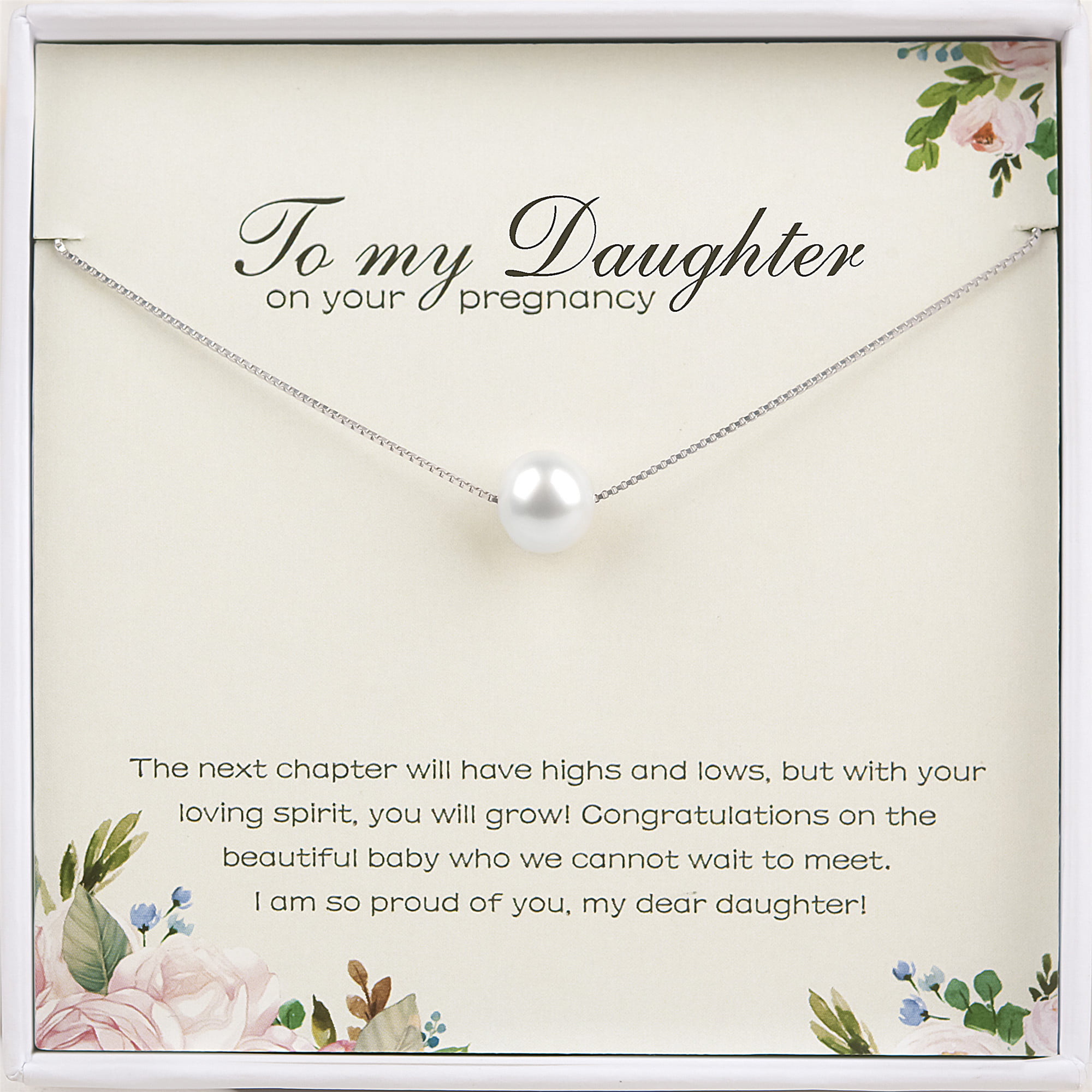 Gift For Daughter In Law Wedding Jewelry Christmas Present Ideas Three Pearl Necklace Dainty Freshwater Pearl Birthday Daughter-In-Law