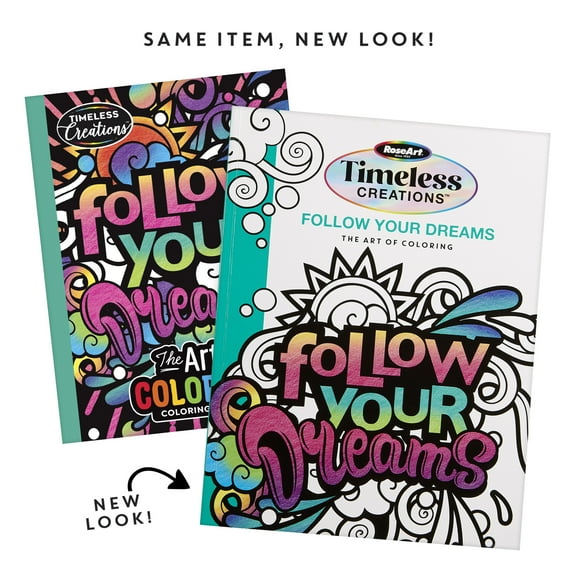 Cra-Z-Art: Timeless Creations Follow Your Dreams Coloring Book, 64 Pages (Paperback), for adults and teens
