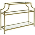 thumbnail image 4 of Crosley Furniture Aimee Metal/Tempered Glass Accent Console Table in Gold/Clear, 4 of 7