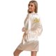 thumbnail image 1 of Bata de baño para bodas, bata de satén tipo kimono para novias y damas de honor, bata de mujer con cinturón, bata de cuello en V para bodas, fiestas en la piscina y fiestas de pijamas, 1 of 4