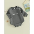 thumbnail image 3 of Wassery Baby Fall Clothes for Girls Boys 6M 12M 18M 24M Newborn Long Sleeve Snap Shoulder Letter Embroidery Romper Bodysuit Infant Boys Girls Autumn Clothing, 3 of 9