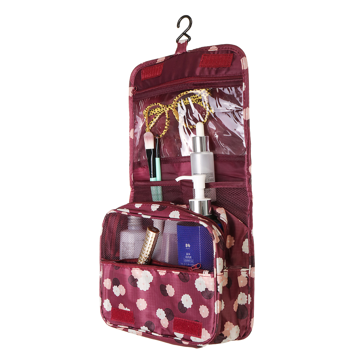 Portable Travel Toiletry Bag Travel Home Organizer Carry Cosmetic Makeup Bag, Wash Organizer Storage Handbag Pouch Bag - image 5 of 7