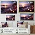 thumbnail image 4 of Designart "Floral Flourish at Sunset Beach III" Coastal Framed Wall Art Decor - Coastal Blue Coastal Beach Entryway Framed Wall Art Print, 4 of 6