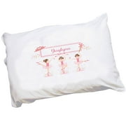 Personalized Brunette Ballerina Pillowcase