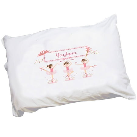 Personalized Brunette Ballerina Pillowcase