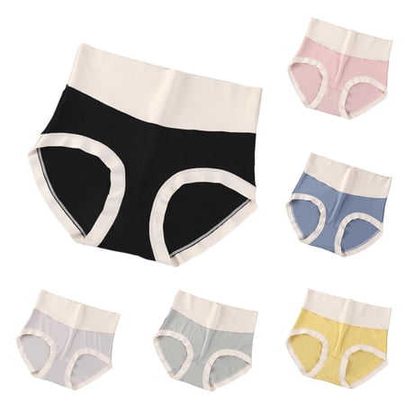 Swuxness Women s Plus Size High Waist Briefs Women Panties Women s Color High Waist Hip Hugger Comfortable Breathable Soft Briefs Panties Blue M