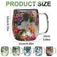 thumbnail image 3 of Water Bottle,Glass Flower Tea Cup 390ml Glass Coffee Cup Insulated Flower Coffee Cup Transparent Cup With Dried Flowers. Tumblers, 3 of 9