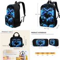 thumbnail image 5 of Binienty Floral Dolphin Kids Backpack For Girls 4-6 With Lunch Box and Pencil Case 3 Pcs Heart Print Elementary School Backpack For Boys Lightweight Travel Back Pack Childre's Rucksack Set, 5 of 7