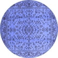 thumbnail image 1 of Ahgly Company Indoor Round Oriental Blue Industrial Area Rugs, 8' Round, 1 of 4