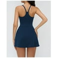 thumbnail image 3 of PISONIC Robe de Tennis et de Golf pour Femmes avec Soutien-Gorge Intégré, Short, Dos Nu, Ligne A, Ourlet Tulipe, Robes Athlétiques, 3 of 7
