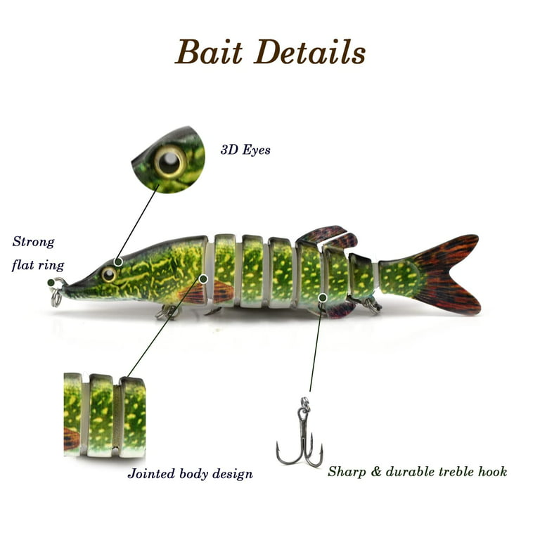 ods Lure Pike Lures Multi Jointed Swimbaits 3.5\\ 
