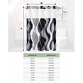 thumbnail image 6 of No Hook Shower Curtain with Snap in Liner, Gradient Gray Navy Blue Abstract Geometric Lines Hotel Shower Curtains for Bathroom, Washable Shower Curtain Liner Set with Mesh Top Window, 60"x72", 6 of 6
