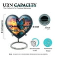 thumbnail image 2 of SABURIAL Butterfly Urns for Adult Human Ash - Heart Shape Handmade Memorial Urn for Ashes - Decorative Burial Cremation Urns for Men & Women Ash - Tribute Funeral Urn - 8 Inch - Large with Velvet Bag, 2 of 7
