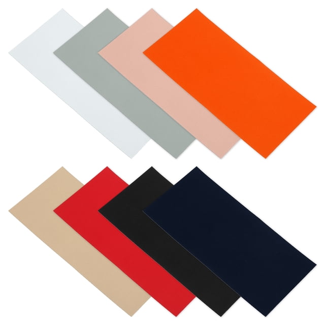 Parche de reparación de chaqueta de plumas 4" x 8", paquete de 8 parches de tela de nylon autoadhesivos para tienda de campaña y ropa, multicolor