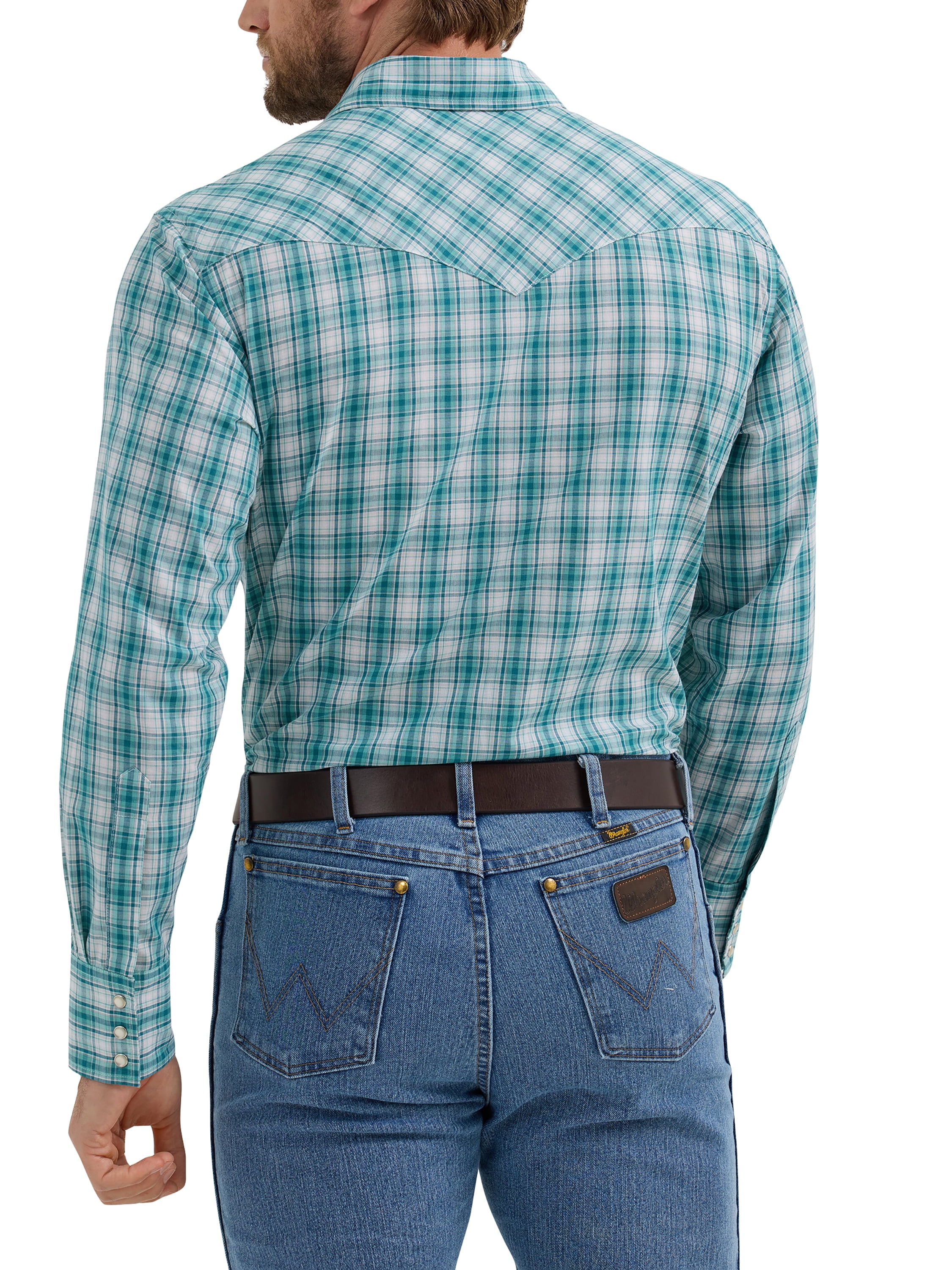 Wrangler Men's Long Sleeve Western Dress