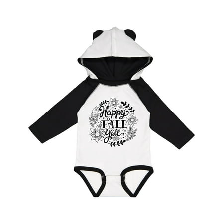 

Inktastic Happy Fall Y all with Wreath Leaves and Laurels Gift Baby Boy or Baby Girl Long Sleeve Bodysuit