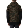thumbnail image 2 of Hat and Beyond Men's Double Layer Hooded Hybrid Long Sleeve Tee Shirt, 2 of 6