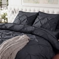 thumbnail image 5 of U by Bedsure Queen Comforter Set Black, Bed in a Bag Queen Size Bedding, 7 Pieces Pinch Pleat All Season Comforter with Sheets, Pillowcases & Shams, 5 of 9