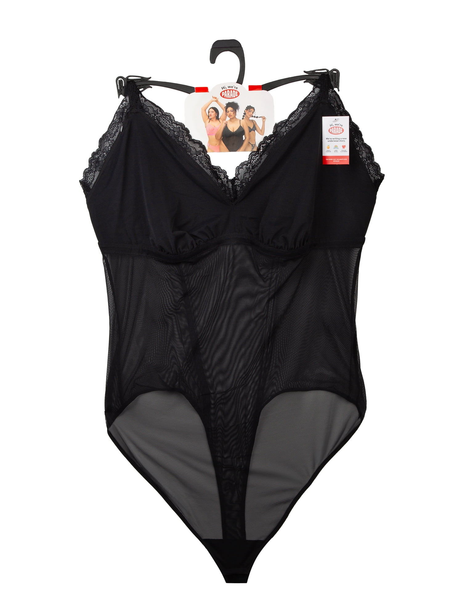 Parade Mesh Lined Cups Bodysuit, Sizes XS to 3XL