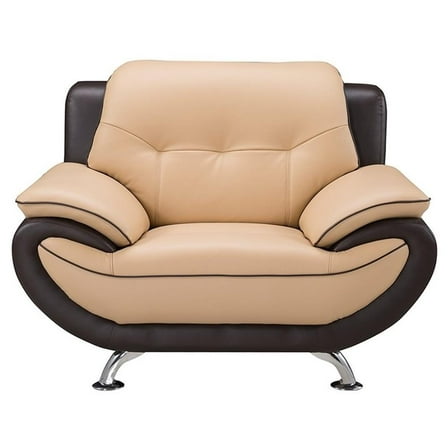 EK9600 Yellow Brown and Brown Color With Genuine Leather Chair