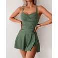 thumbnail image 5 of ZANKLEY Womens Tummy Control Swim Dress One Piece Swimsuit with Skirted Hem Wide Strap Bathing Suit for Beach Vacation, 5 of 10