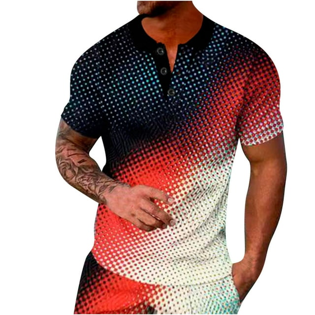 Cameland Tenue d'Été pour Hommes Chemise de Mode Décontractée à Manches Courtes Col Rabattu