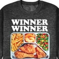 thumbnail image 3 of Instant Message - Winner Winner Chicken Dinner - Men's Crew Neck Fleece Pullover, 3 of 6