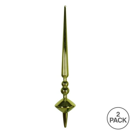 

Vickerman 18 Lime Shiny Cupola Finial Ornament Pack of 2 Pack of 2