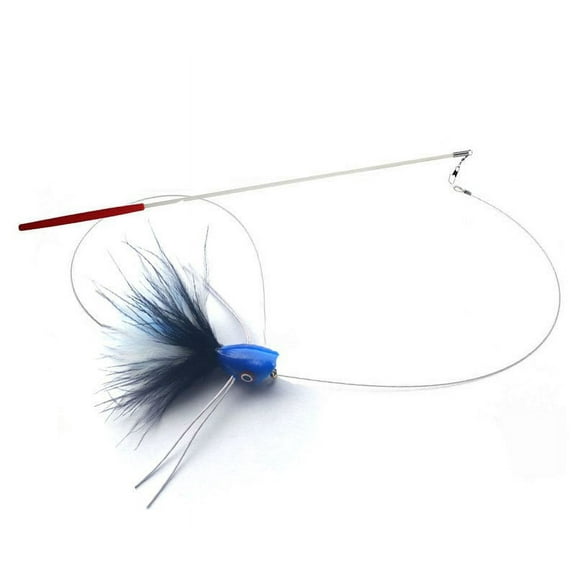 KatFly Cat Toy Teaser Wand - Blue Bug Teaser