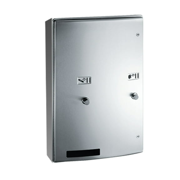 ASI 204684-9-25 - Roval™ - Sanitary Napkin and Tampon Dispenser - 25¢ Operation - Surface Mounted