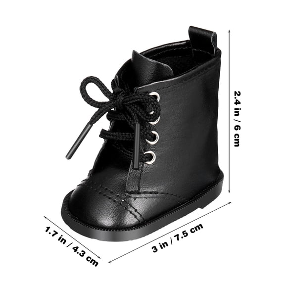 OUNONA 1 Pair Doll Dressing Boots, Miniature PU Boots for 18-inch Dolls, Stylish Doll Shoes Accessory