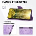 thumbnail image 7 of Feishell iPhone 7 / 8 / SE 2020 / SE 2022 Case Butterfly Embossed Pattern Premium Leather Wallet Cover Flip Stand Card Slots Holder Magnetic with Wrist Strap Case, Purple, 7 of 7