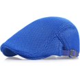 thumbnail image 1 of Men's Mesh Cap Breathable Summer Newsboy Hat Adjustable Beret Ivy Cap Irish Cabbie Driving Hunting Hats, 1 of 5