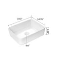 thumbnail image 7 of Dyconn Faucet Above Counter 19.3 x 14.76 Rectangle Bathroom Ceramic Vessel Vanity Sink, 7 of 7