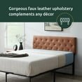 Rest Haven Harrington Faux Leather Upholstered Headboard, King, Camel
