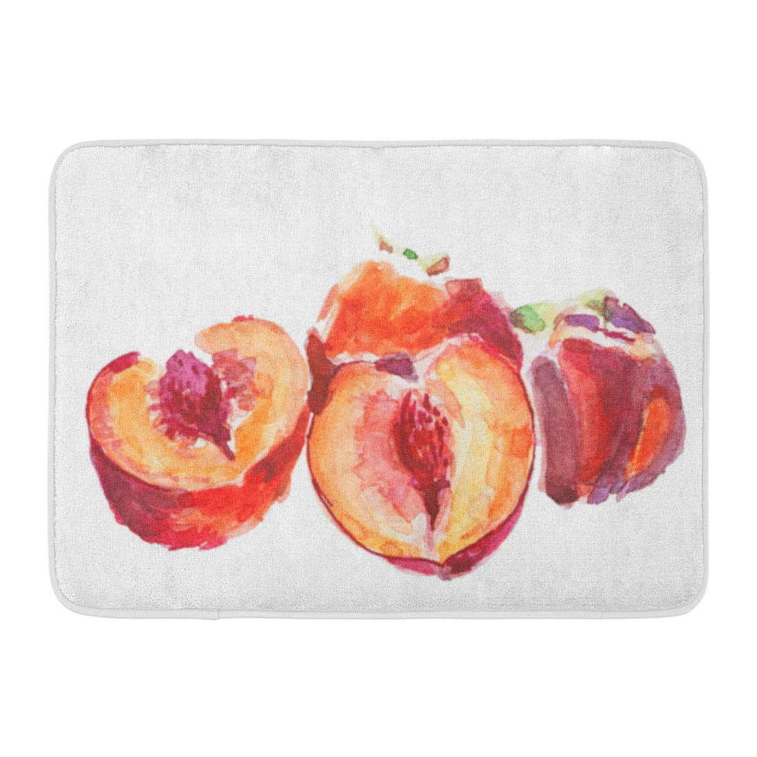 GODPOK Red Peach White Water Peaches Watercolor Colorful Color Apricot