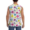 thumbnail image 4 of Haiem Men's Doodle Fruits Print Tank Tops Summer Sleeveless Cut Off Workout T-Shirts Fitness Vest Athletic Undershirts-3X-Large, 4 of 8