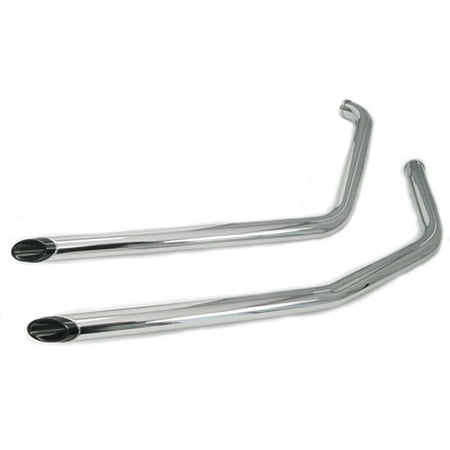 Exhaust Drag Pipe Set with Black Slash Tips,for Harley Davidson,by