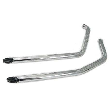 Exhaust Drag Pipe Set with Black Slash Tips,for Harley Davidson,by (Best Performance Exhaust For Harley Davidson)