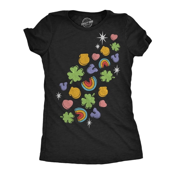Womens Funny T Shirts Glitter Charms Sarcastic St Patricks Day Tee For Ladies Womens Graphic Tees