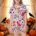 thumbnail image 2 of HEVRJEWJD Girl Boy Halloween Pajamas Button Down 2 Piece Pajama Set Little Kid Girls Pjs Nightgown Pink11 3-4 Years, 2 of 4
