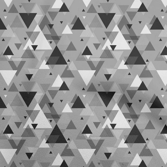 oneOone Cotton Poplin Gray Fabric Geometric Quilting Supplies Print Sewing Fabric By The Yard 56 Inch Wide
