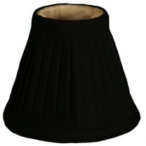 Royal Designs, Inc. Pleated Empire Chandelier Shade CS-111BLK/GL-6, Black with Gold, 2.5 x 5 x 4.25, Pack of 6