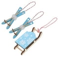 thumbnail image 2 of Gymnture Wooden Christmas Sled Ornaments - Miniature Sleigh Decoration (3pcs), 2 of 10