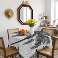 thumbnail image 3 of Black Palm Tree Table Cloth Waterproof Tablecloths, Tropical Summer Coastal Vintage Gray Tablecloth Dining Table Cover for Kitchen Party Tabletop Outdoor, Square Tablecloth 60x60 Inch, 3 of 9